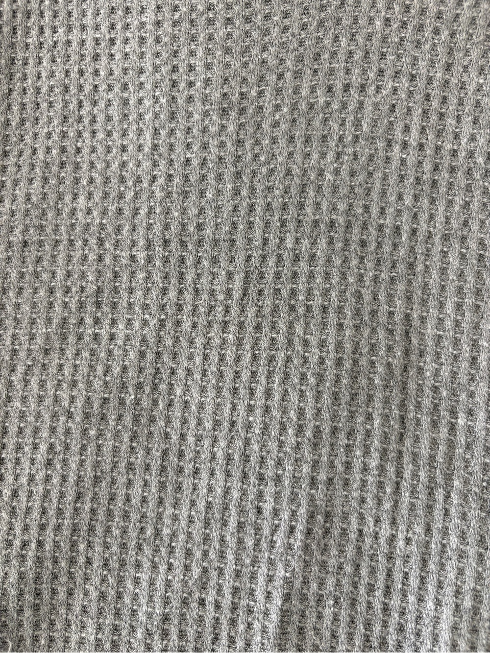 We The Free Gray Waffle-Knit V-Neck Long Sleeve Top - Picture 4 of 6